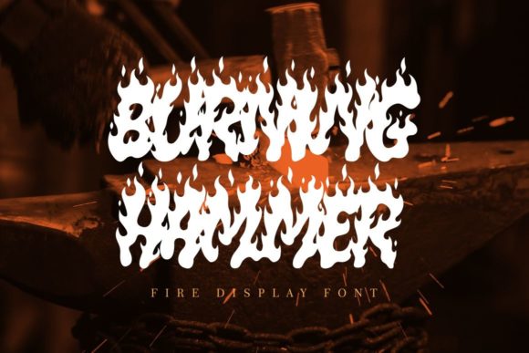Burning Hammer: A Bold Display Font for Handmade Creations
