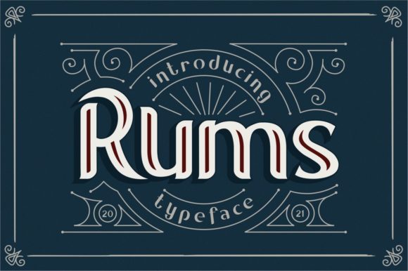 Rums Font Review: A Bold Vintage Display Typeface