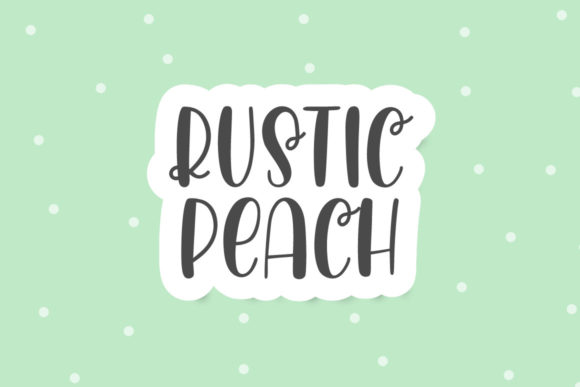 Rustic Peach Font for Handmade Creations